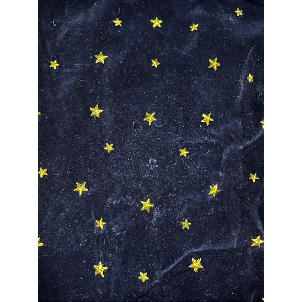 Vintage 1960s Union Made Saks Fifth Ave Blue Velour Star All Over Blazer Jacket - Picture 6 of 10